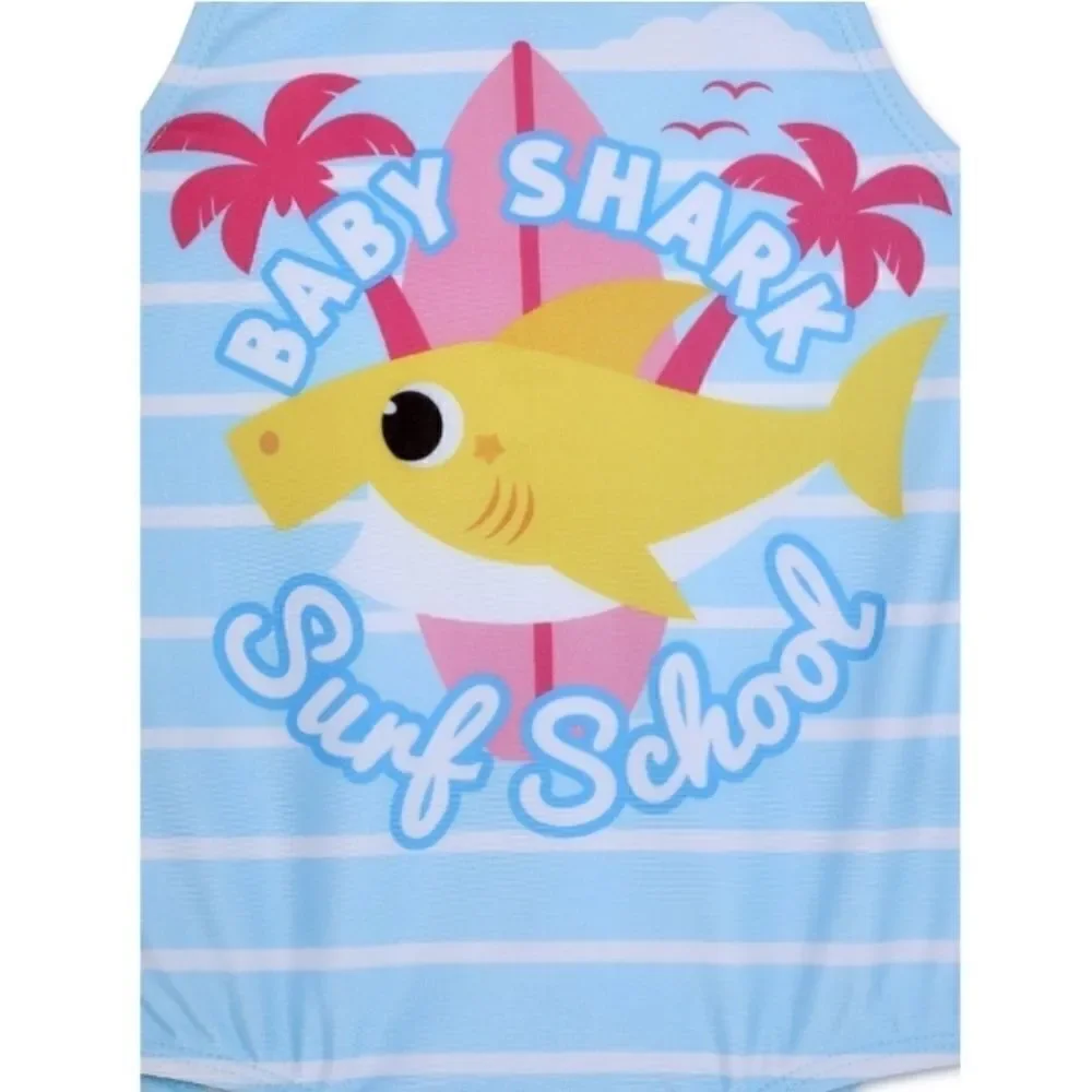 Baby Shark Baby and Toddler Girl One-Piece Swimsuit Bathing Suit Size 18mo